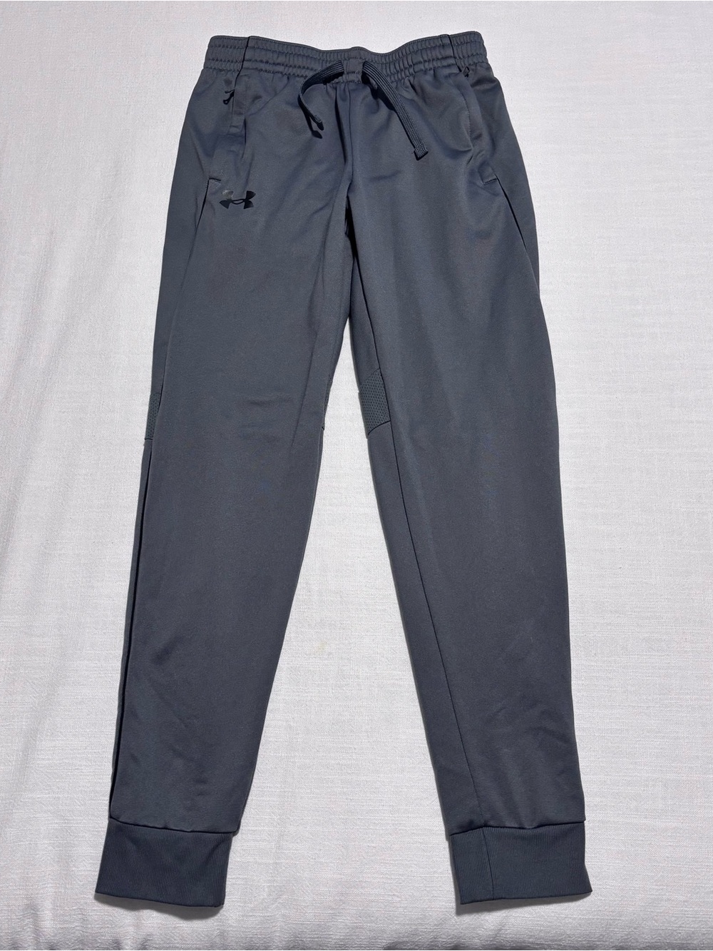 Boys Under Armour UA Pennant Warmup Pants | Gray | Youth Medium | Loose Fit